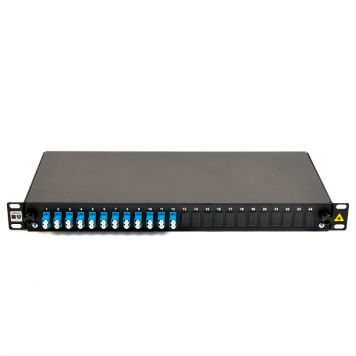 Glasvezel patchpaneel - 12x LC/PC-duplex - Singlemode