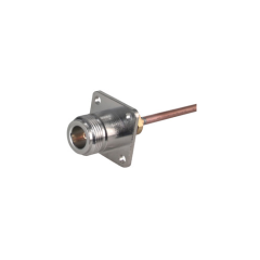 Straight panel cable jack, flange mount, 25_N-50-3-9/133_NE