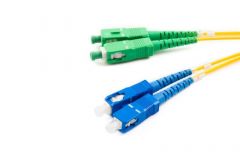 15 meter - Glasvezel patchkabel - Singlemode OS1 - Duplex - SC/APC8-SC/PC