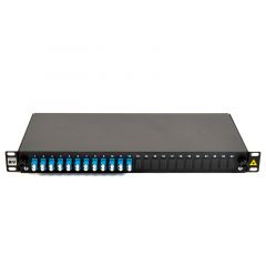 Glasvezel patchpaneel - 12x LC/PC-duplex - Singlemode