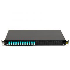 Glasvezel patchpaneel - 12x LC/PC-duplex - Multimode OM3