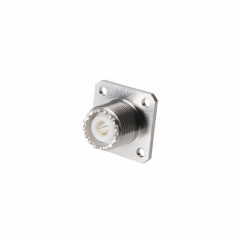 Straight panel receptacle jack, flange mount, 23_UHF-0-0-2/033_-E, zak van 10 stuks
