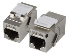 Snap-In Keystone adapter Cat6A, RJ45 STP