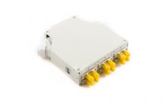 DIN rail glasvezelbox - Gevuld met 6 ST/PC Duplex Adapters