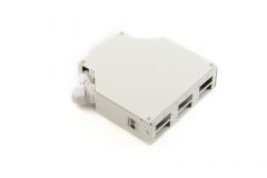 DIN rail glasvezelbox - Leeg - Geschikt voor 6 SC-duplex adapters