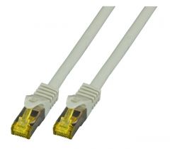Copper patchcord, category 6A S/FTP RJ45 patch cord, 010m, Grey